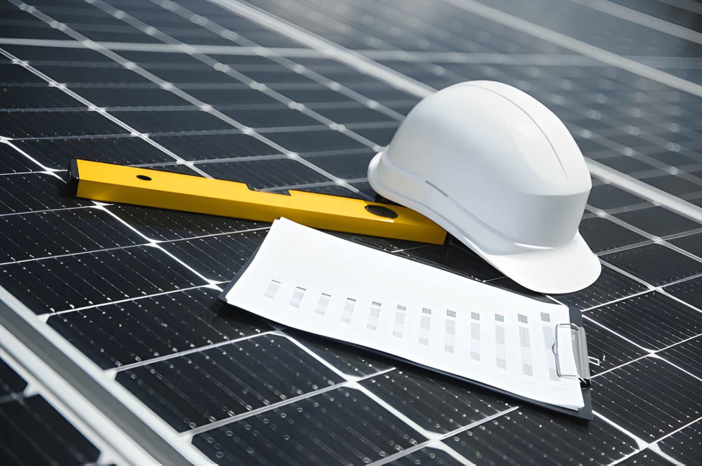 solar panels in winter