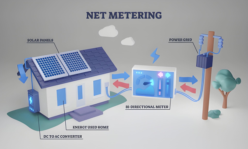 solar panels in winter